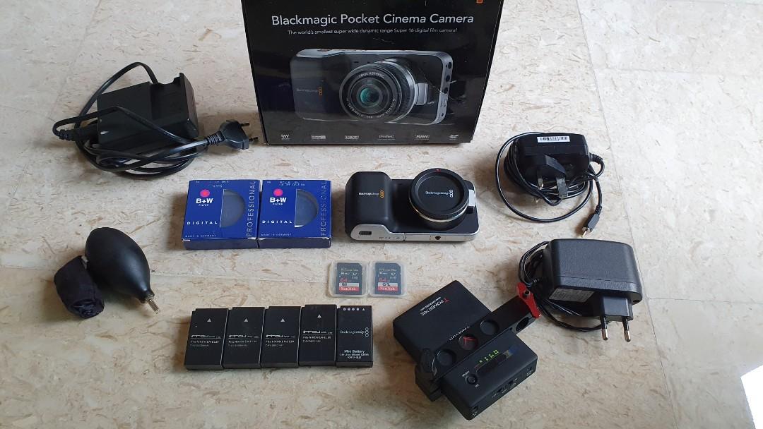 BlackMagic Pocket Cinema Camera with accessories, Photography, Video