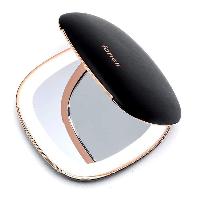 Fancii Compact Makeup Mirror with Natural LED Lights, 1x/ 10x