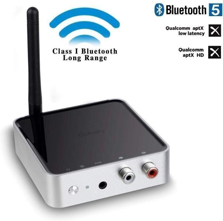 Golvery Long Range Bluetooth 5.0 Transmitter Receiver, 328ft Bluetooth