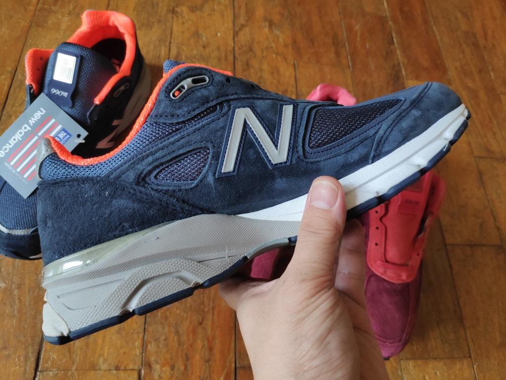 new balance 990 navy orange