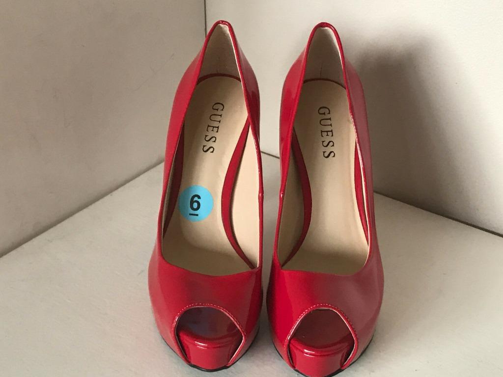 Guess shoes red heels sales