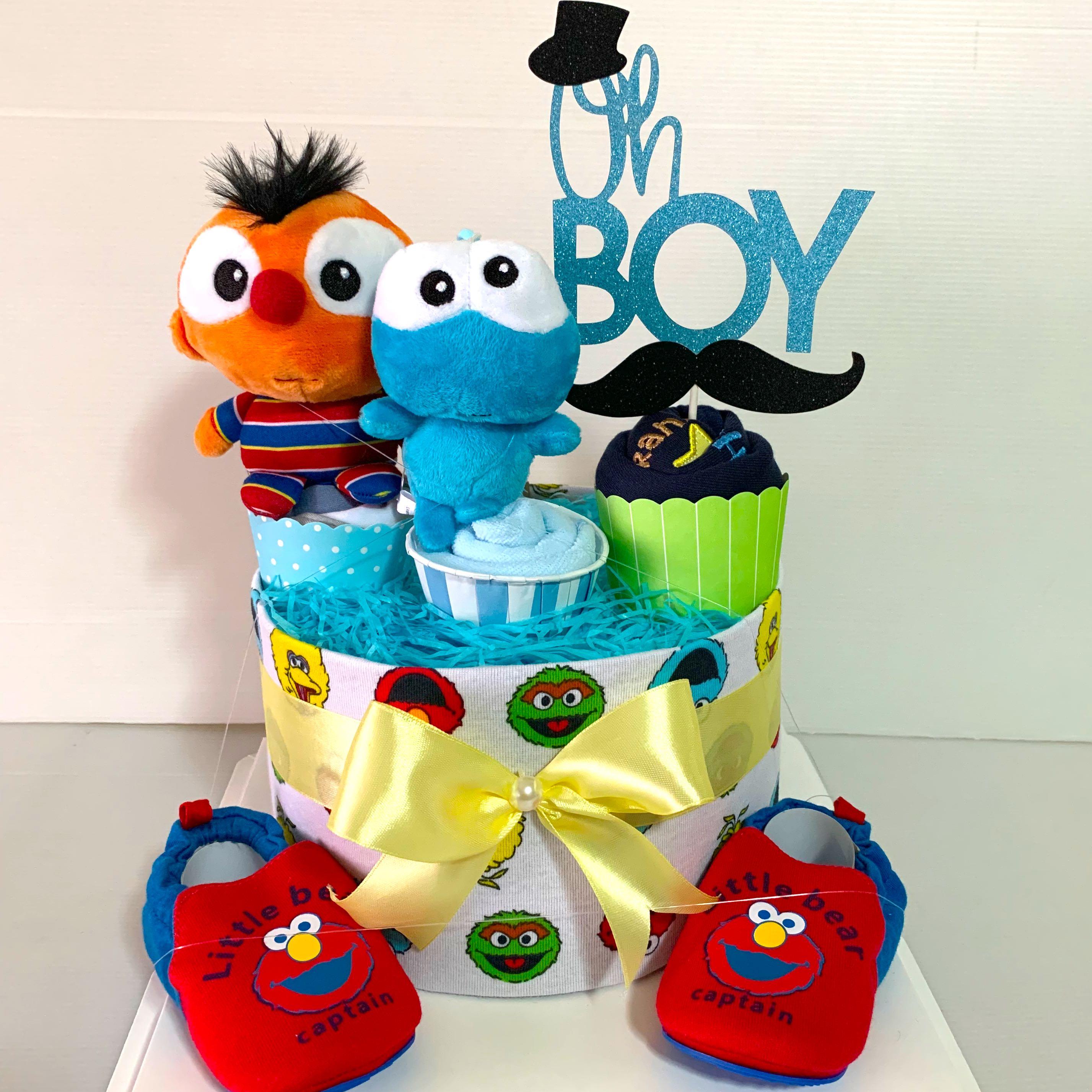 sesame street diaper cake