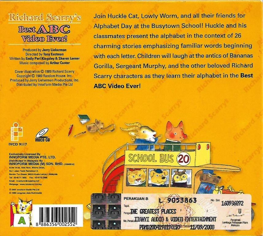 Richard Scarry's Best ABC Video Ever VCD