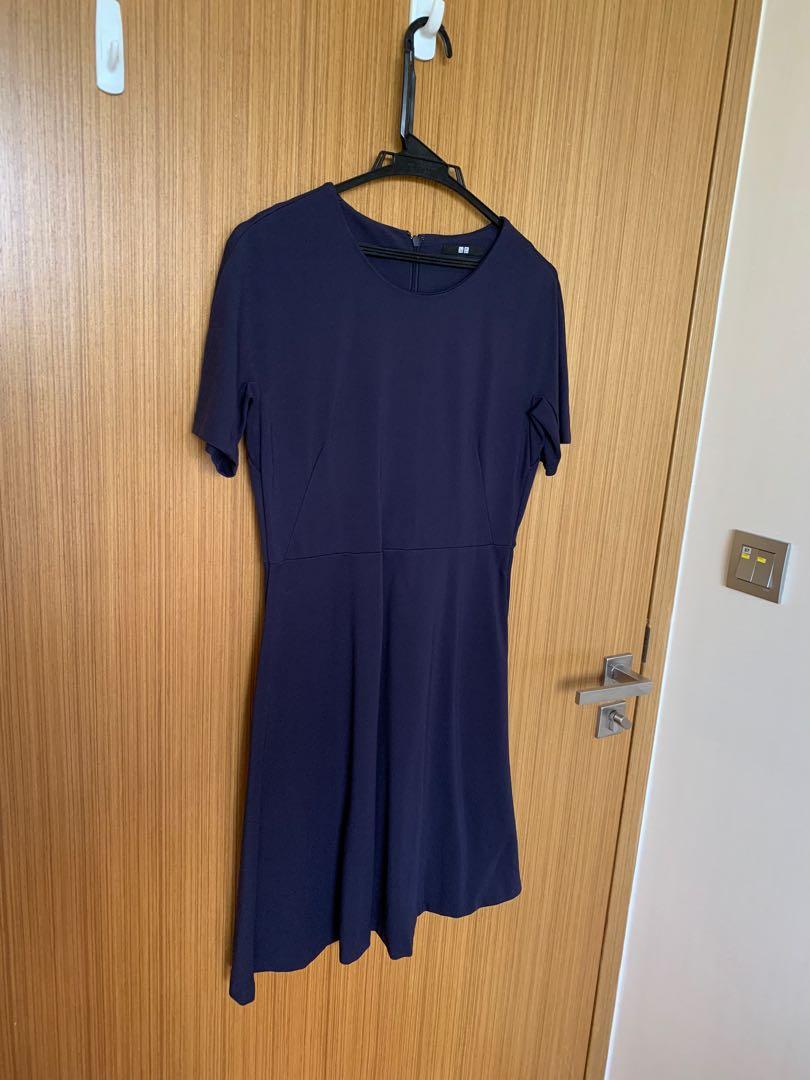 navy blue ponte dress