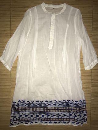 White Thailand Beach Dress Boho Style