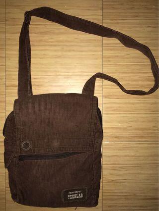 Brown Penshoppe Corduroy Sling Bag