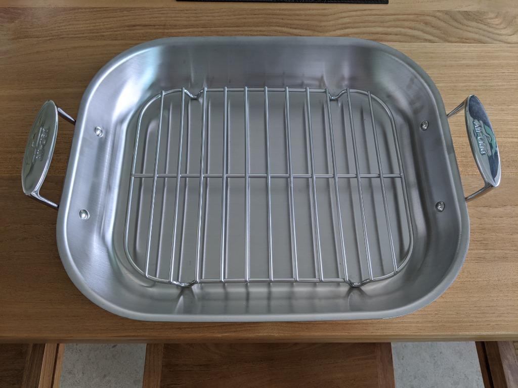 All-Clad Stainless Steel Extra Large Flared Roasting Pan with Rack