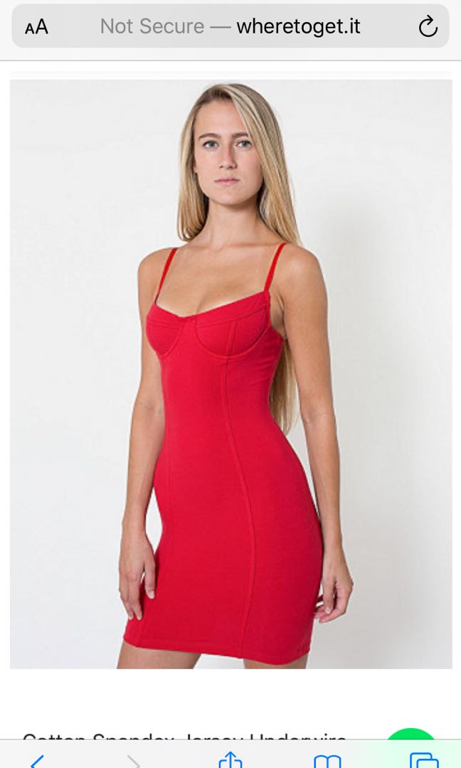 american apparel red dress