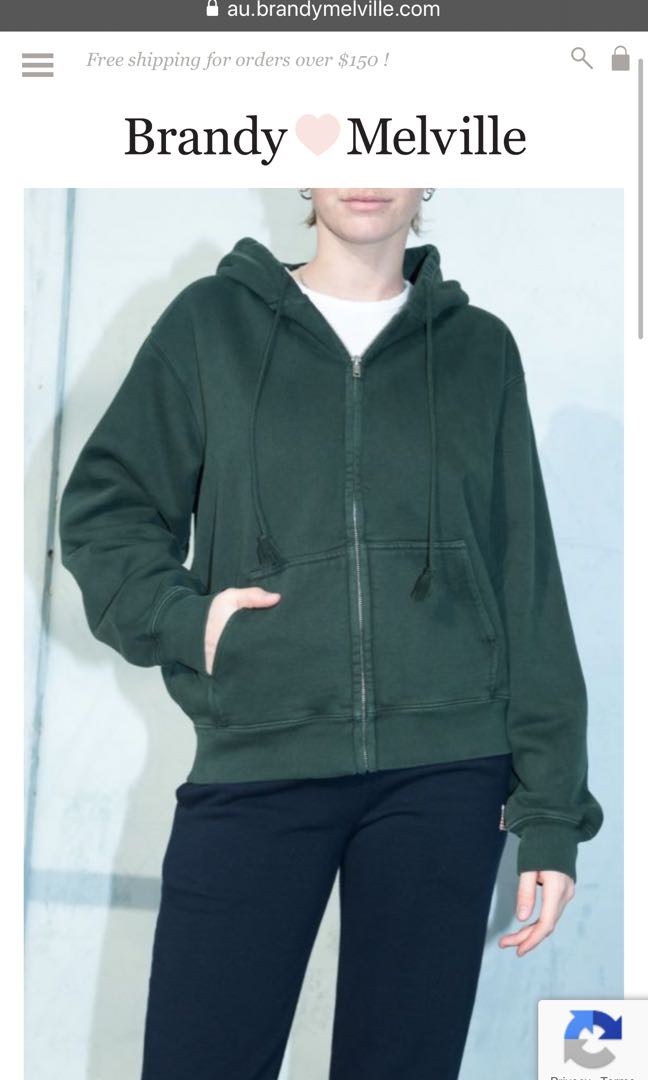 Brandy green zip up clearance