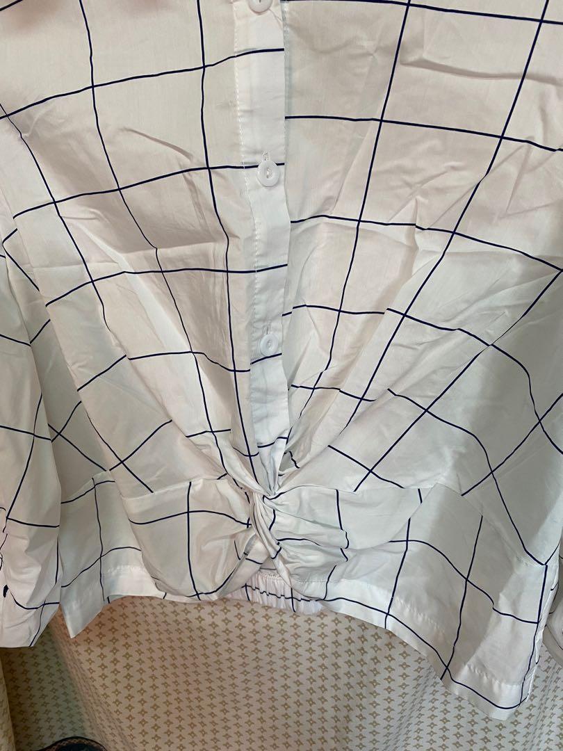 Embroidered blouse with front tie knot (Category: Blouses) located in Naga. Submitted by yoeeee21 (Listing ID 287685337, Image 2). Description: Super pretty and lakas makasosyaaal.