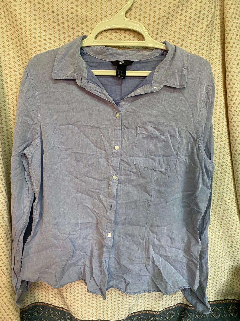 H&M Chambray Long sleeves (Category: Longsleeves) located in Naga. Submitted by yoeeee21 (Listing ID 287685746, Image 1). Description: Large in tag but fits small and medium perfectly.