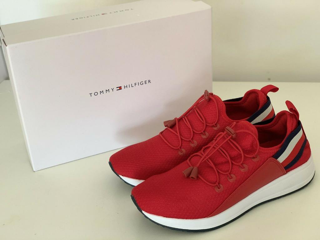 Tommy hilfiger loafers red sale