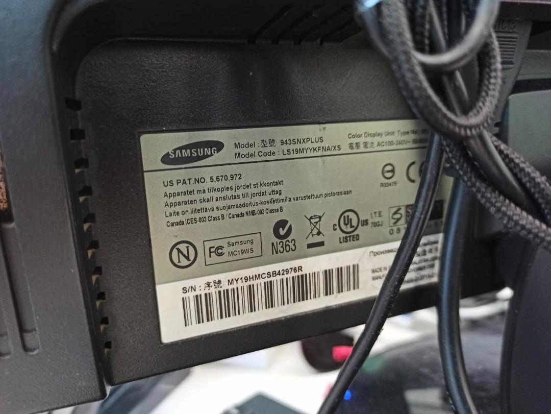 Samsung Monitor 19 inch, Computers & Tech, Parts & Accessories, Monitor ...