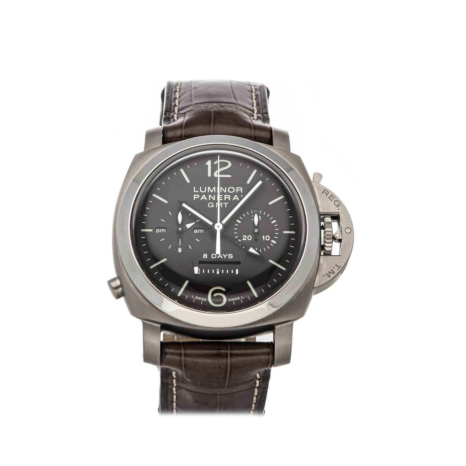 Panerai Luminor 1950 Chronograph Monopulsante 8 Days GMT Titanio