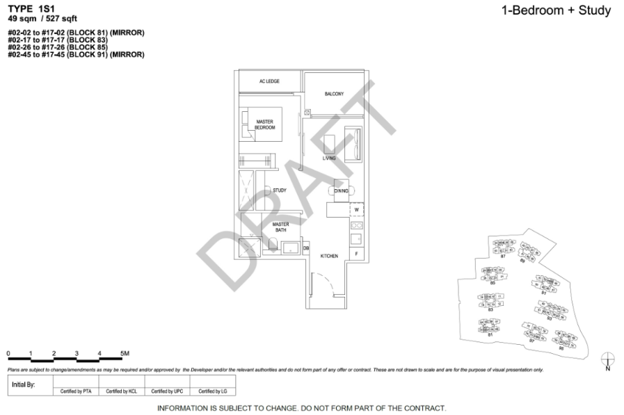 1-Bedroom + Study632272324108831123