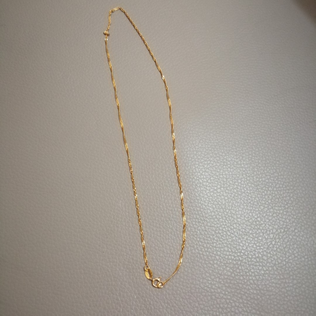 21K twisted chain necklace, Luxury 
