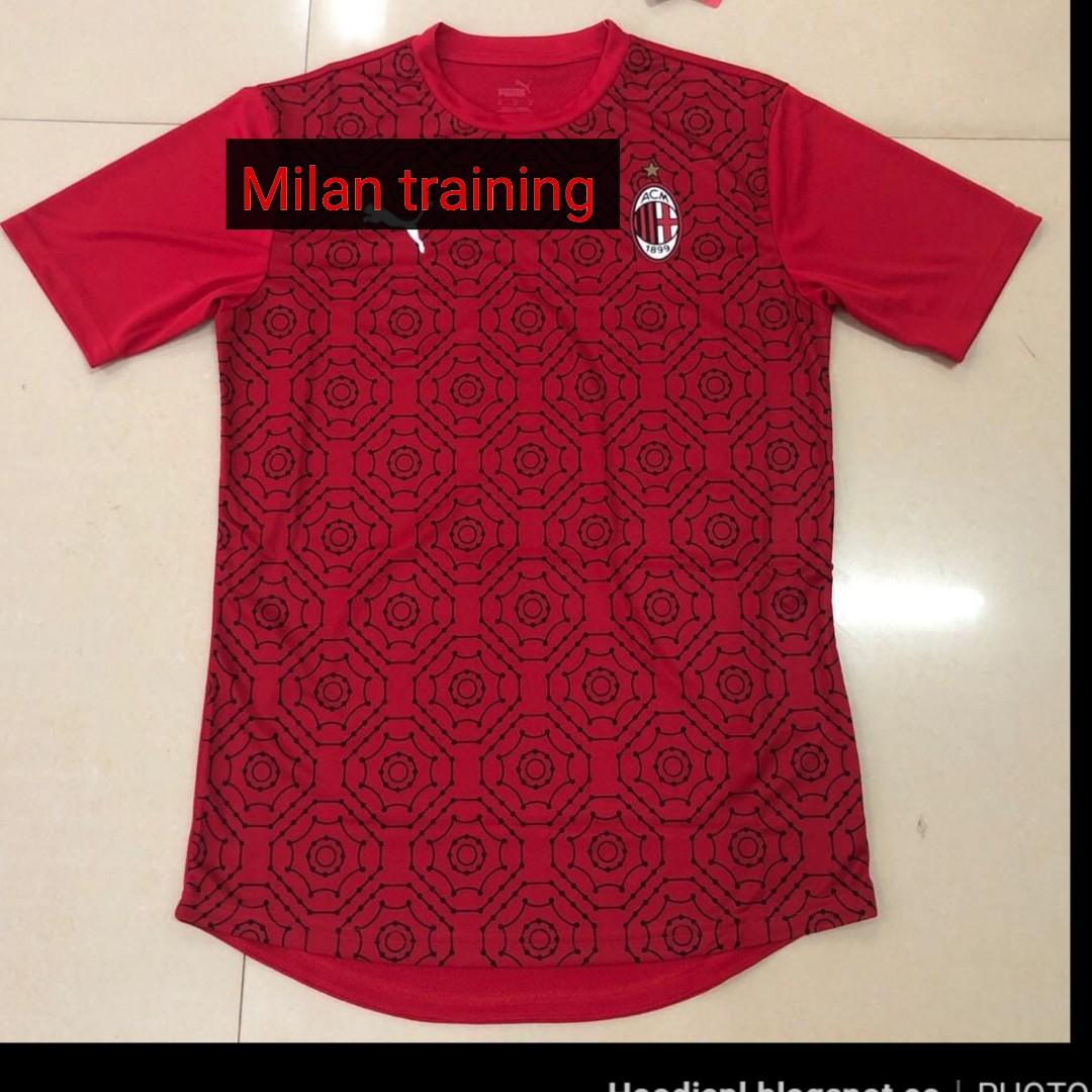 Ac Milan Training Jersey 20 21 Sports Sports Apparel On Carousell