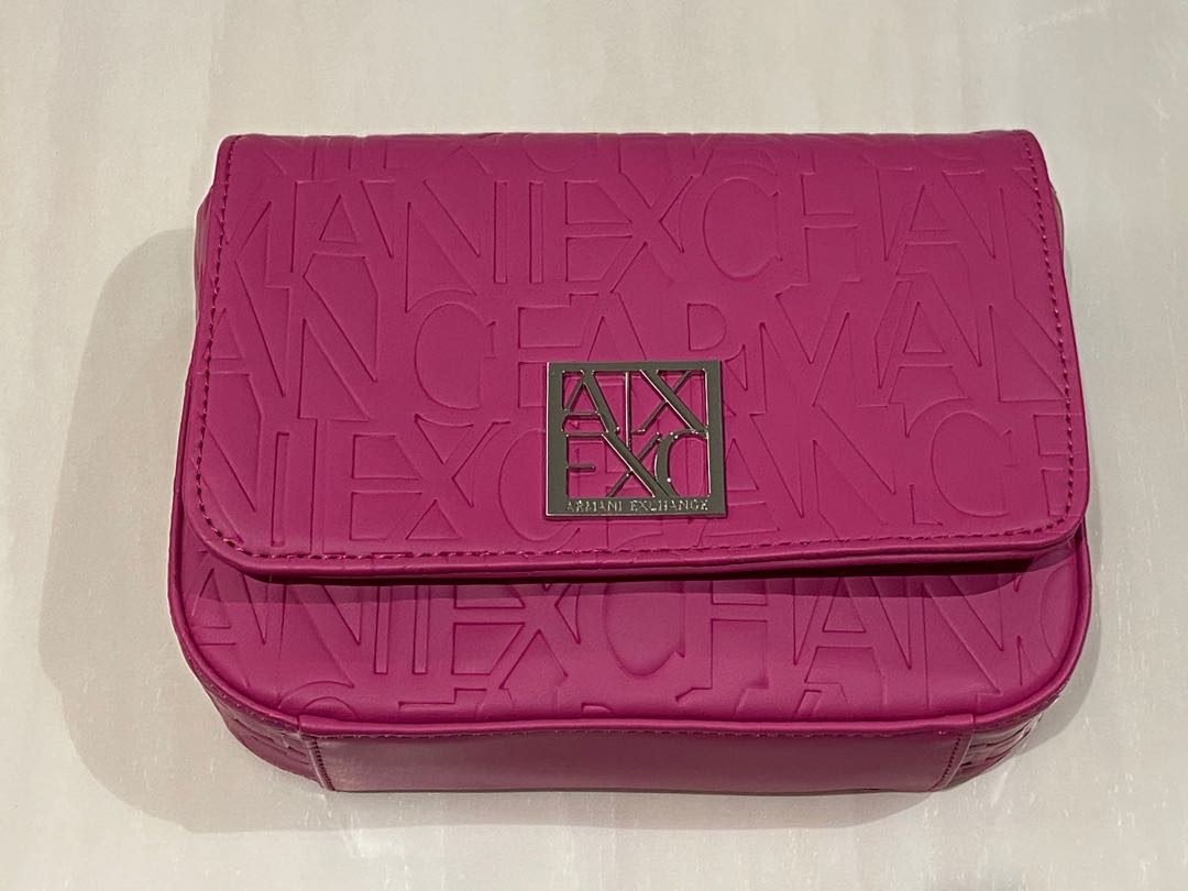 Armani Exchange Pink Sling Bag, Luxury, Bags & Wallets on Carousell