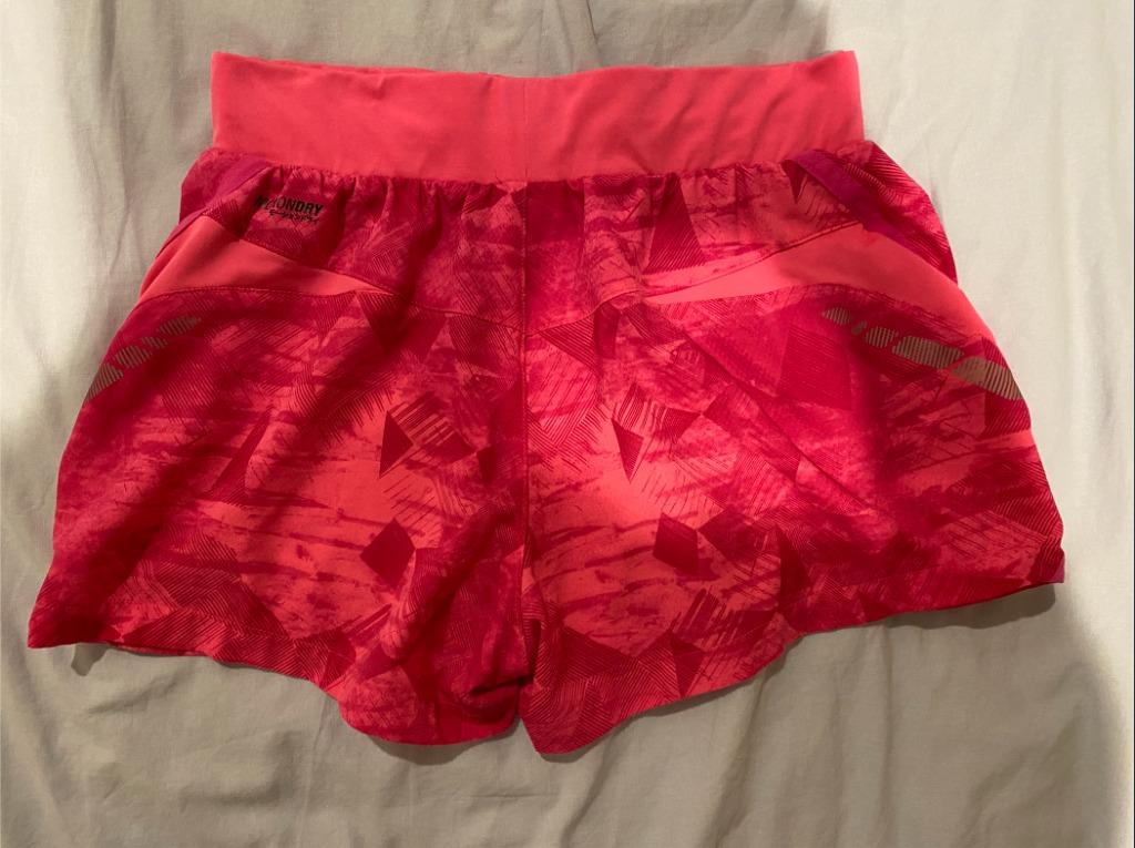 asics pink shorts