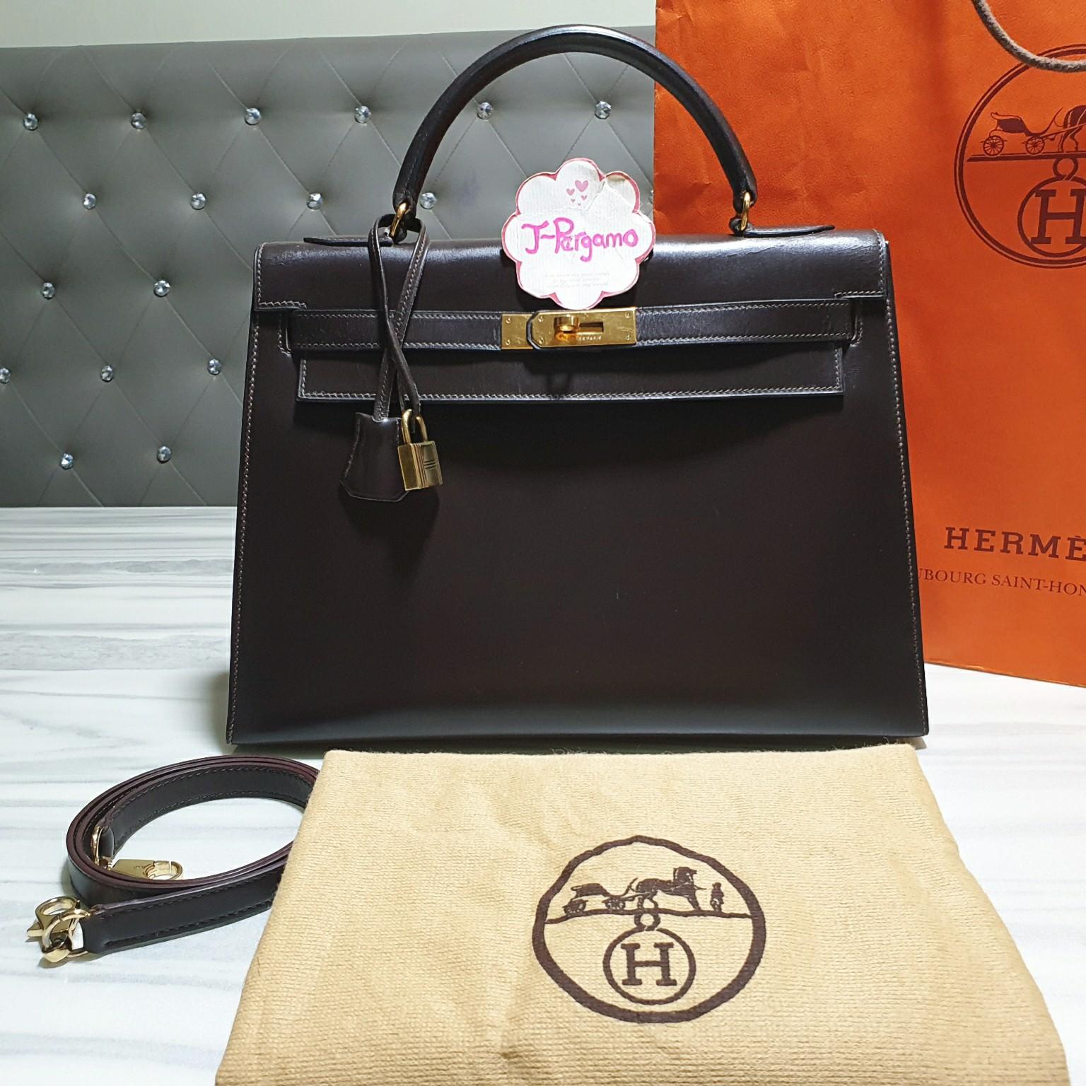 Hermes Vintage Kelly 32, Luxury, Bags & Wallets on Carousell