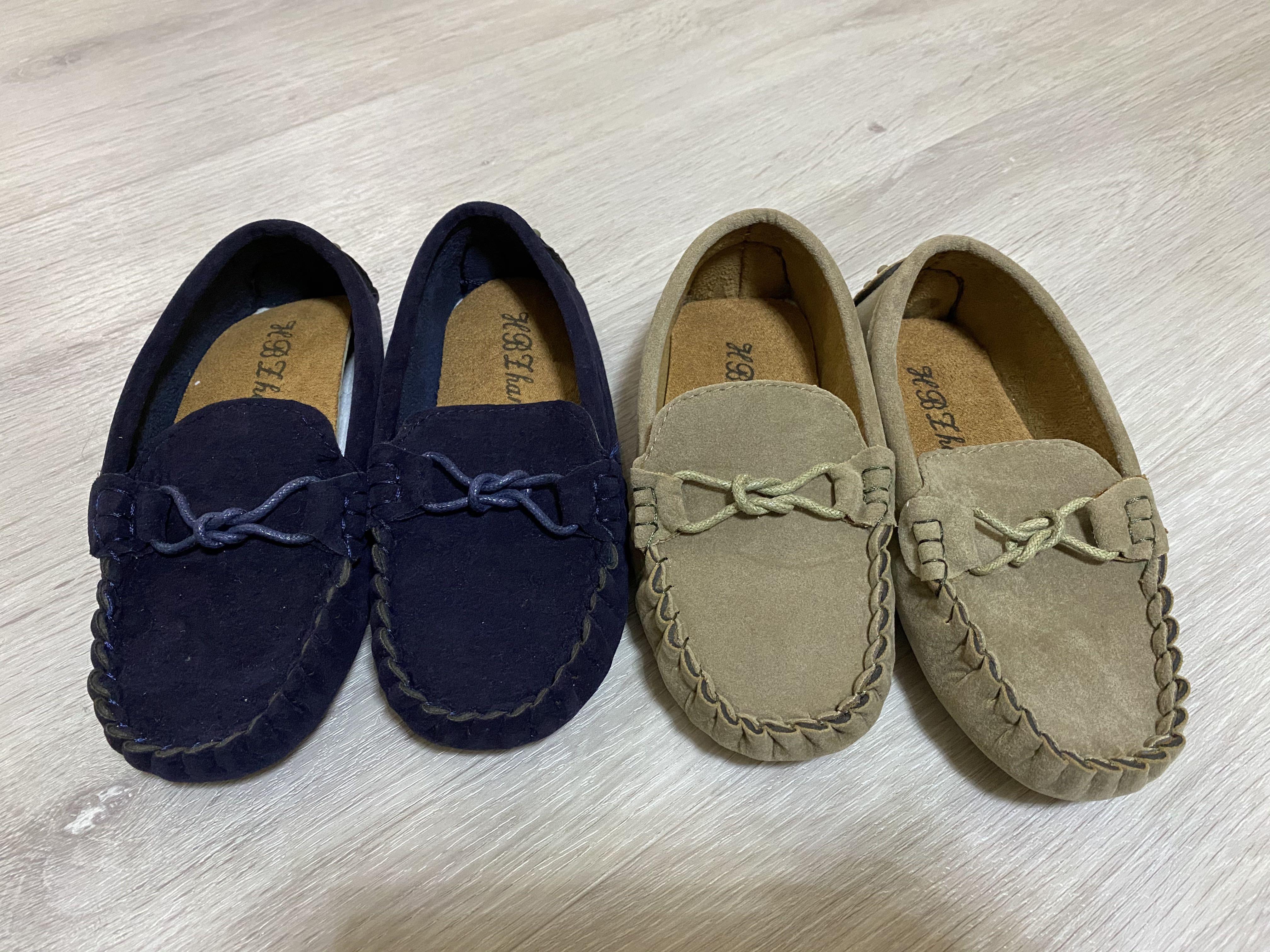 boys navy suede loafers