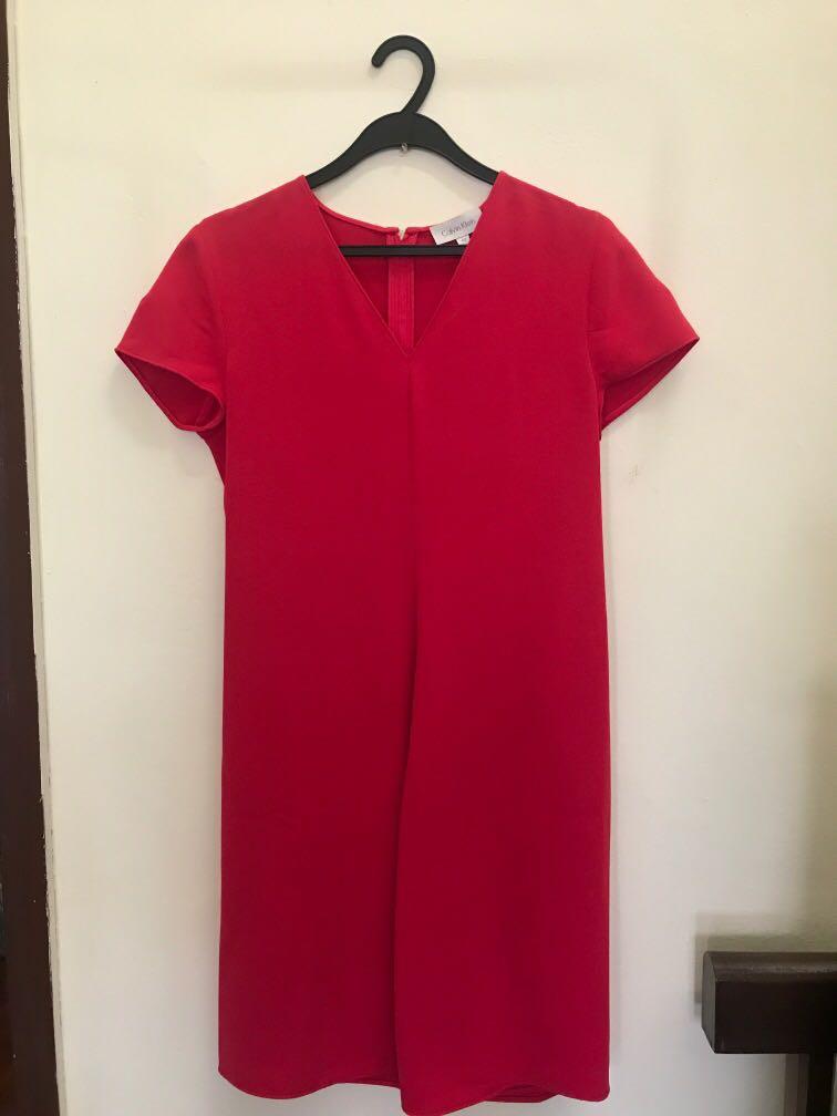 Calvin Klein fuchsia dress Women s Fashion Tops Sleeveless on