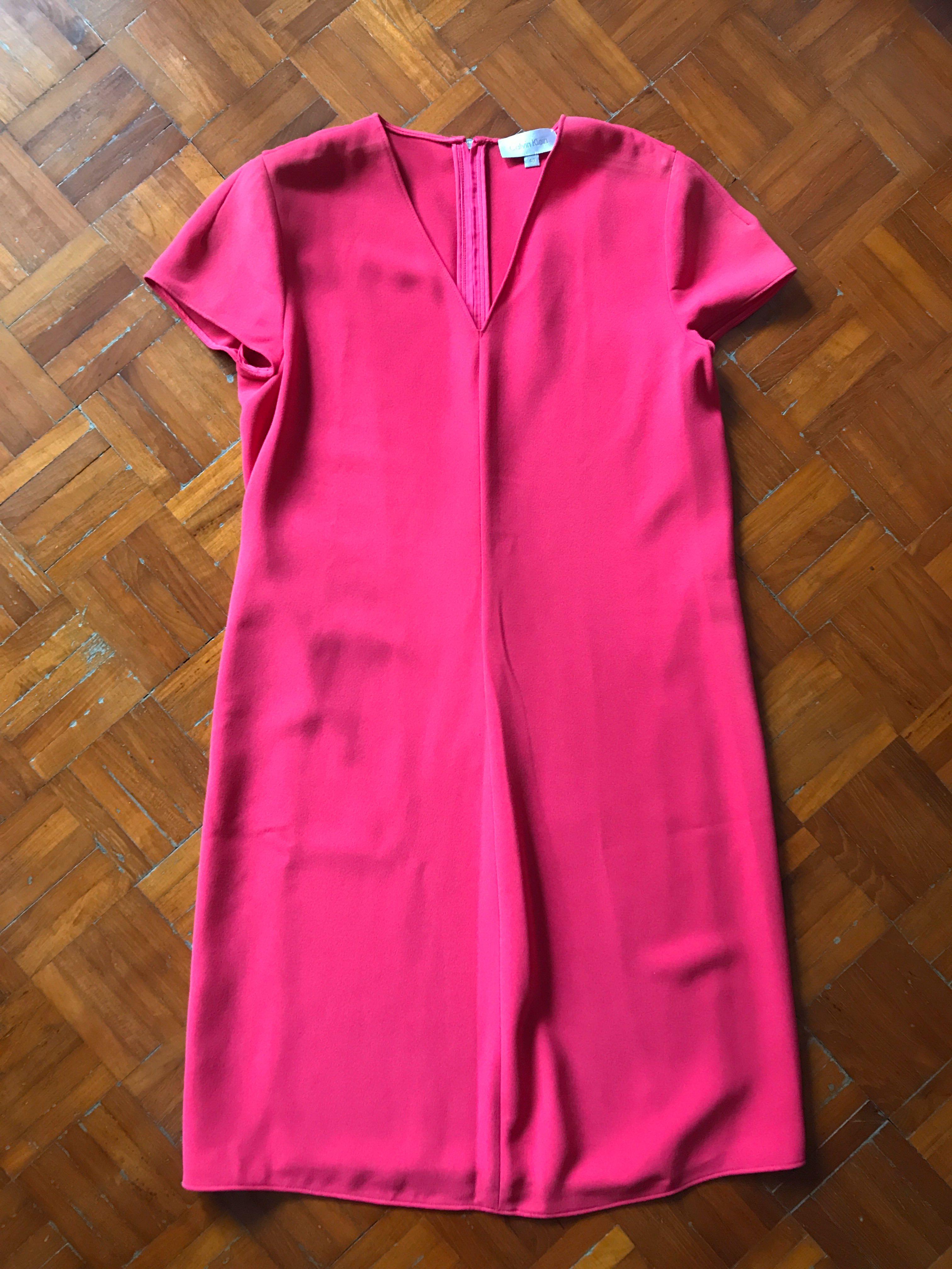 Calvin klein fuchsia dress new arrivals