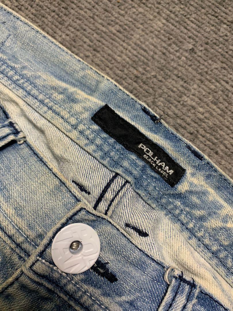 Celana jeans denim polham, Fesyen Pria 