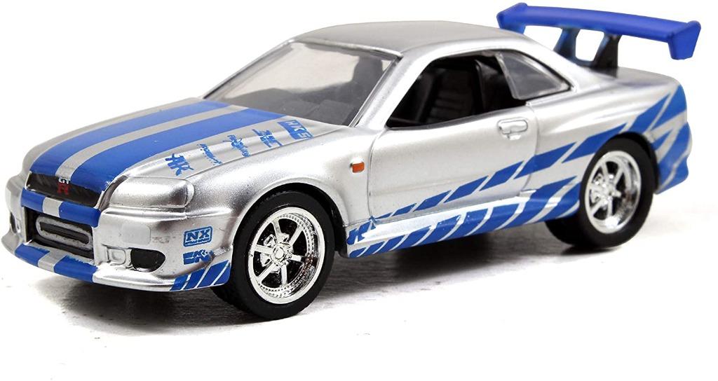 (chk) Jada Toys Fast & Furious 155 Brian's 2002 Nissan GTR R34 Build N' Collect Diecast Model