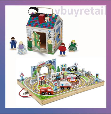 melissa and doug take along doorbell house