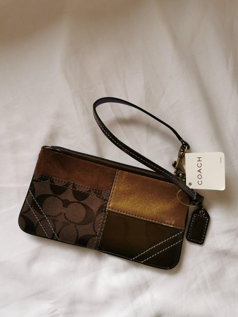 coach patchwork wristlet