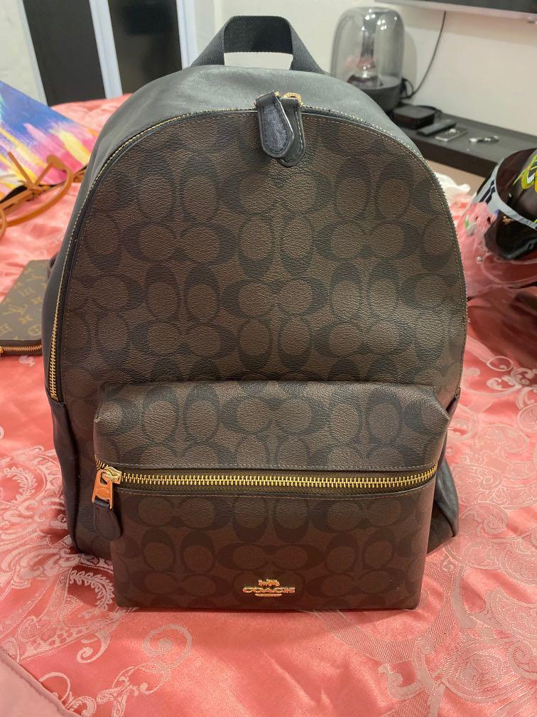 Coach charlie signature backpack outlet