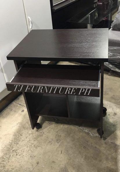 Computer Table (Category: Tables & Sets) located in Quezon City. Submitted by tjfurnitureph (Listing ID 1038737849, Image 3). Description: Computer Table Model: Thalia Dimension: L 23" x D 17" x H 29" Inches Material: Top Grade MDF with wood veneer Eco- Friendly painting fine finishing high quality hardware accessories with attached keyboard tray Color: Brown Additional delivery charge Delivery via Lalamove or Grab 🚛 Pm us for inquiries! 🤗.
