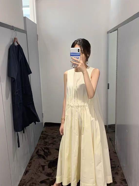 Cos gathered hotsell sleeveless dress