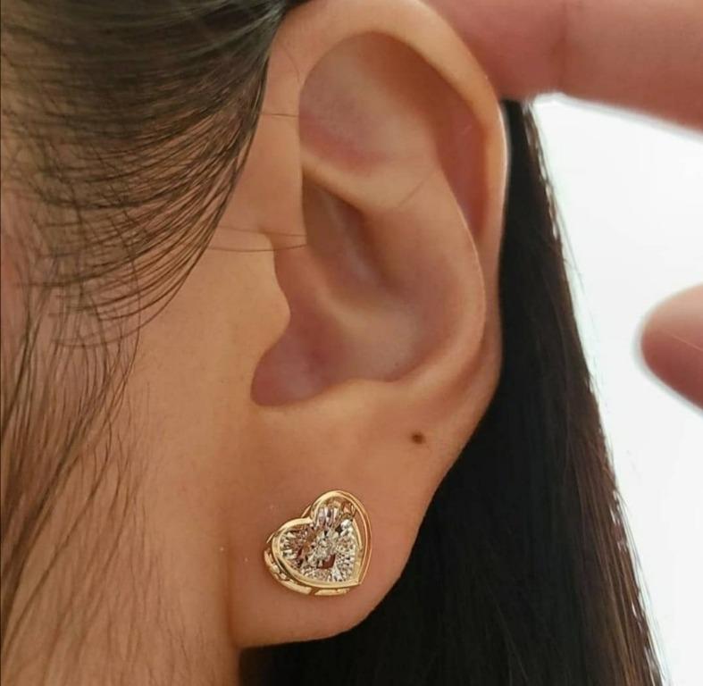 Dancing diamond heart deals earrings