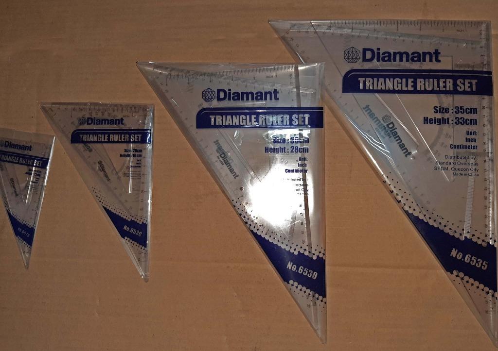 Diamant Triangle Ruler Set, Hobbies & Toys, Stationary & Craft, Craft ...