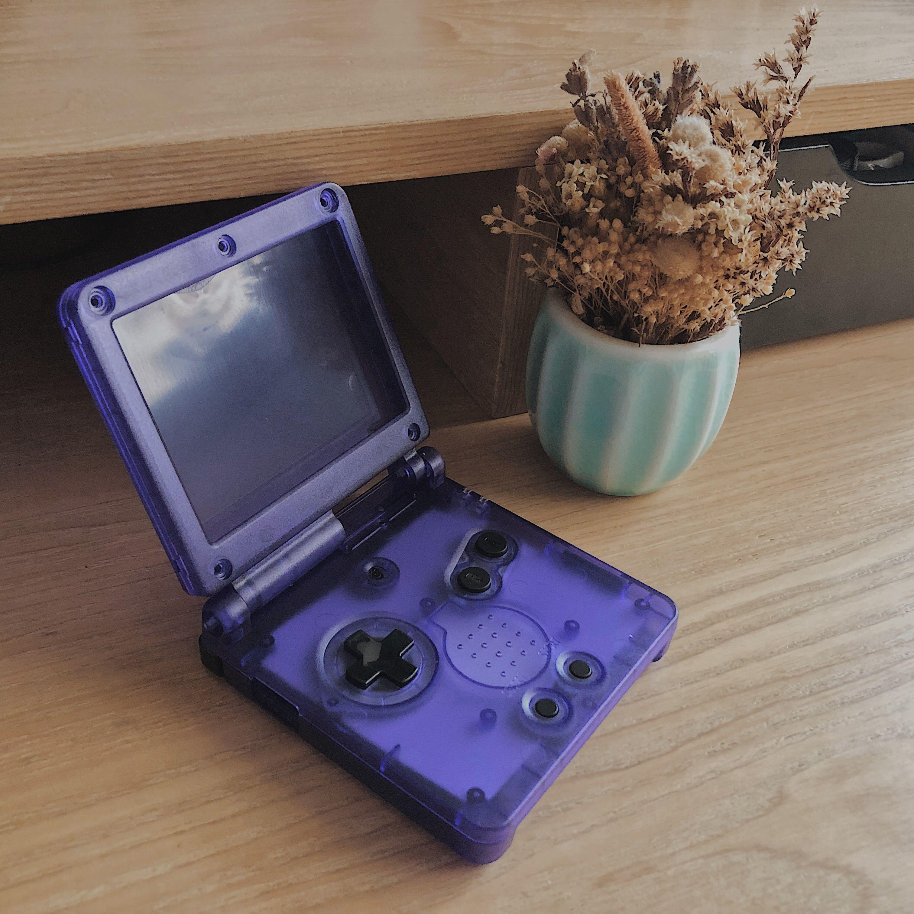 Gengar Shell Gameboy Advance Sp Clear Purple Shell Gba Sp Video Gaming Video Game Consoles Others On Carousell