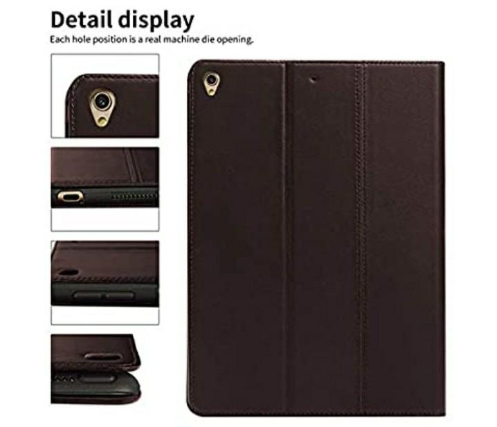 Gexmil Case for iPad Pro 11 Inch,4th/3rd/2nd/1st  Generation(2022/2021/2020/2018) Genuine Leather Cover with Pencil  Holder,Cowhide Folio Cover Auto