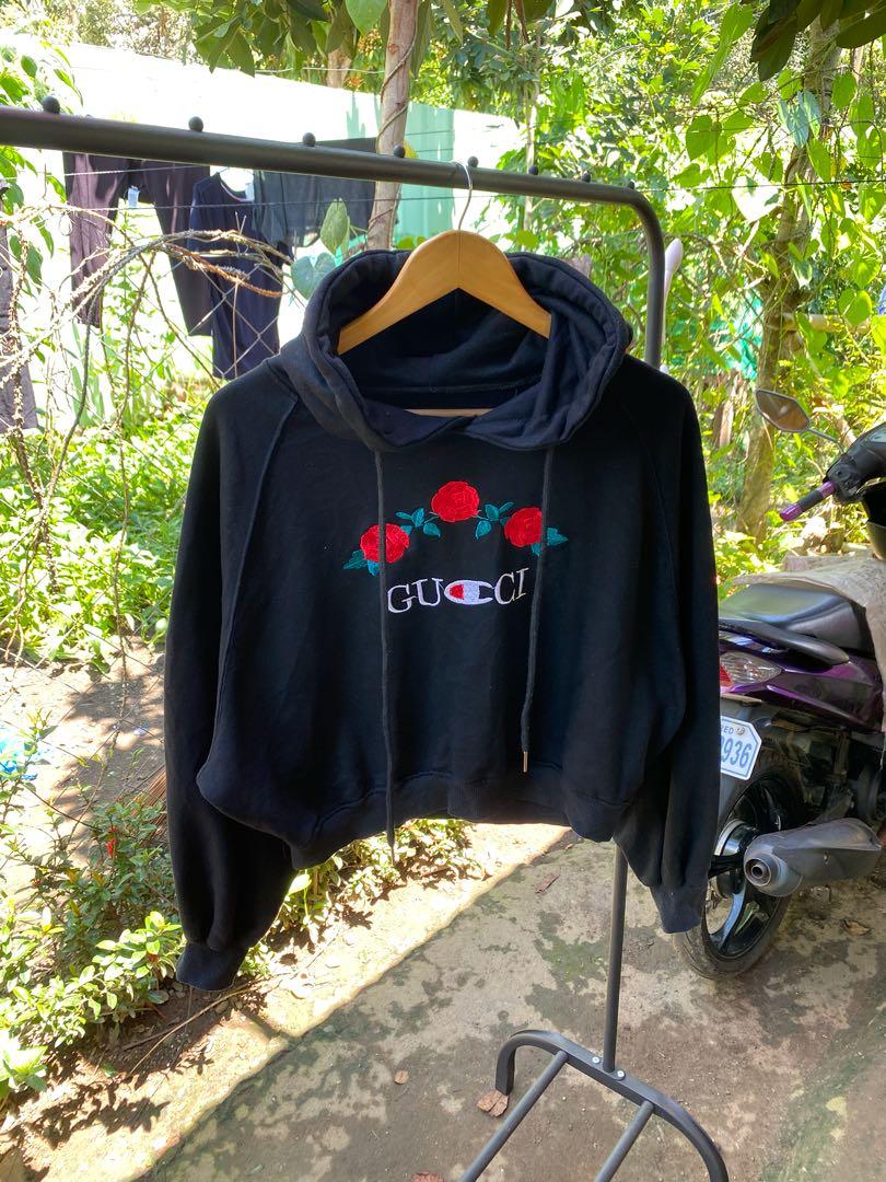 gucci crop top hoodie