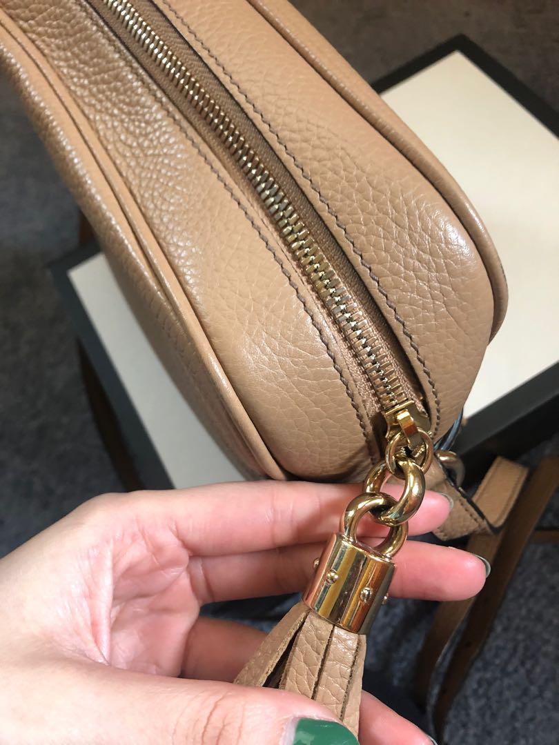 GUCCI Soho Disco Bag in Rose Beige Leather Luxury Bags Wallets on Carousell