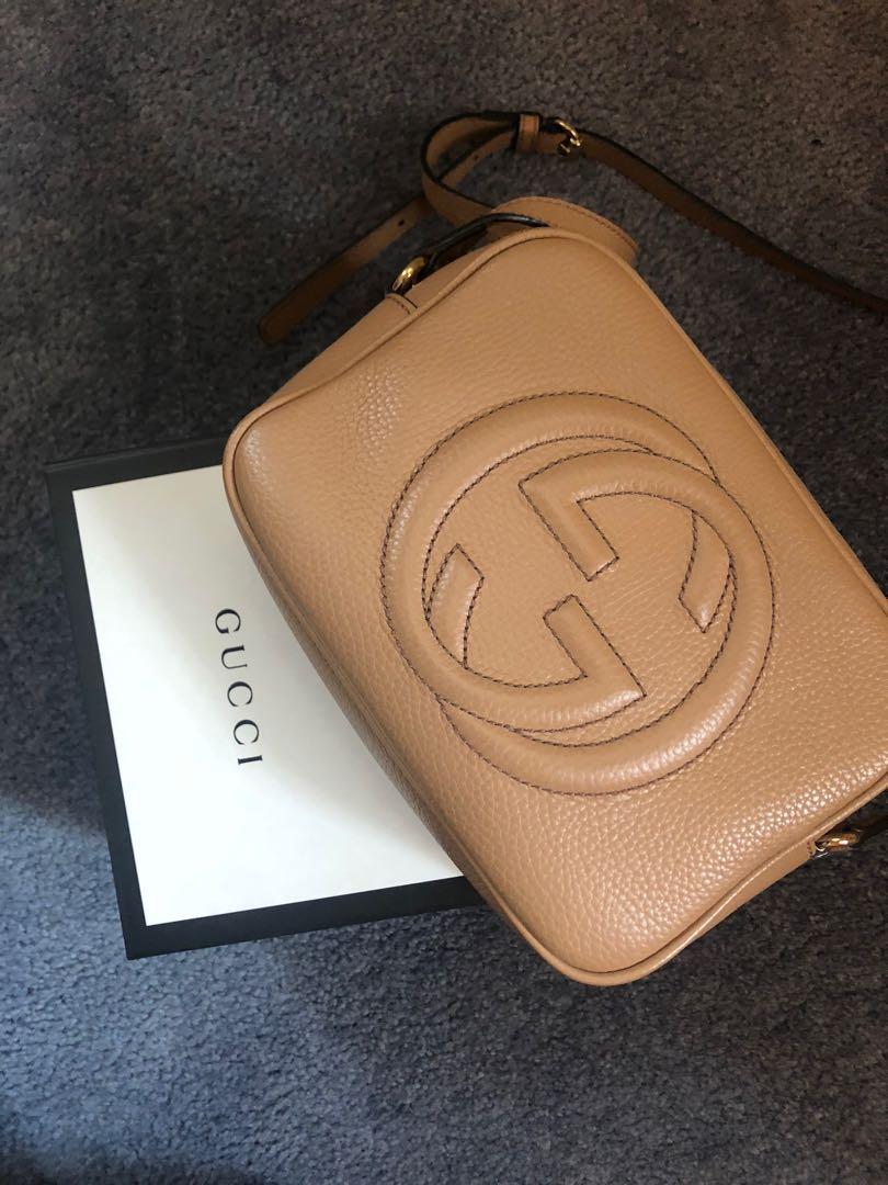 GUCCI Soho Disco Bag in Rose Beige Leather Luxury Bags Wallets on Carousell