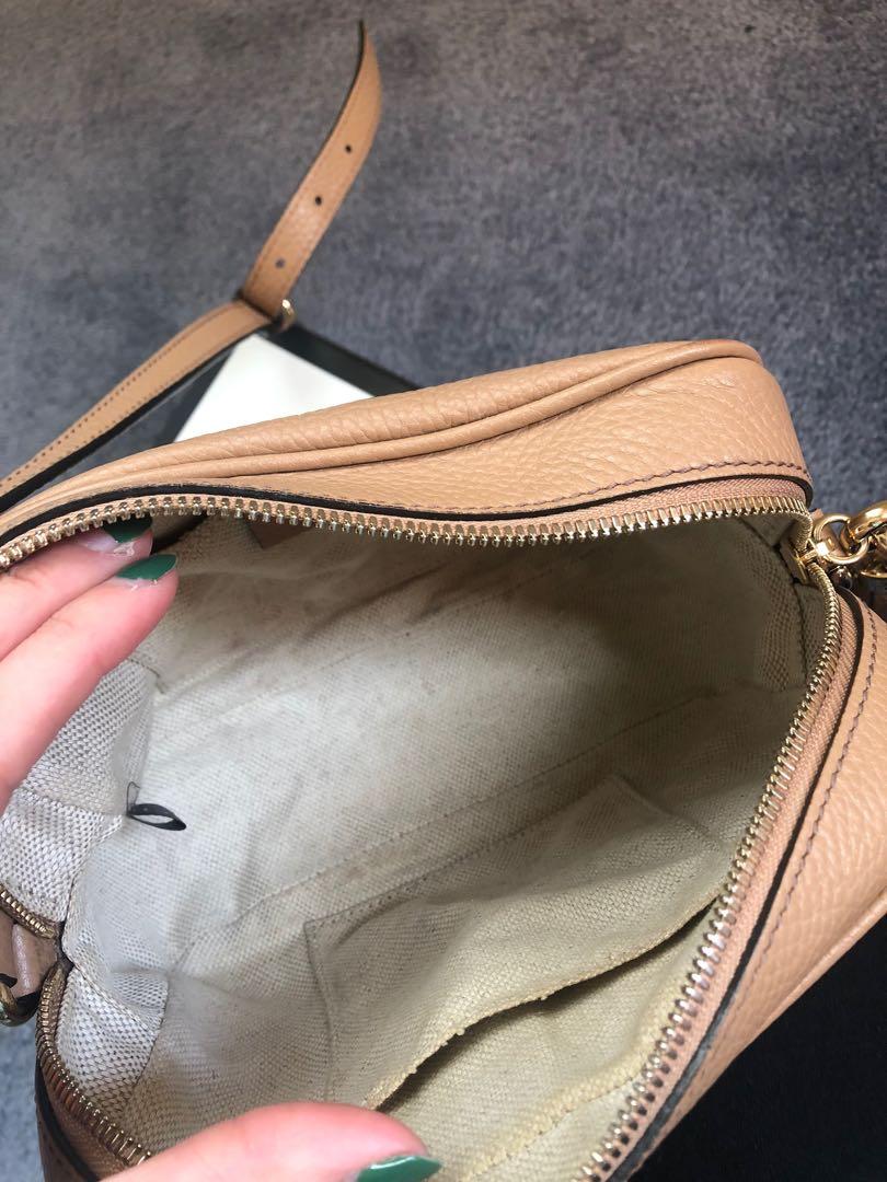 GUCCI Soho Disco Bag in Rose Beige Leather Luxury Bags Wallets on Carousell