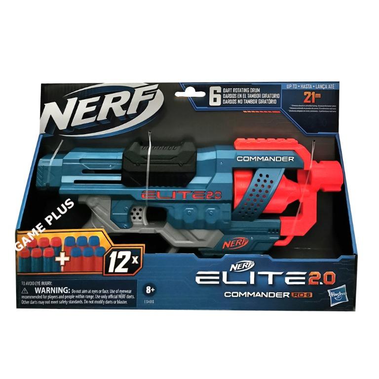 Nerf Elite 2.0 Commander Com Tambor Giratório Para 6 Dardos