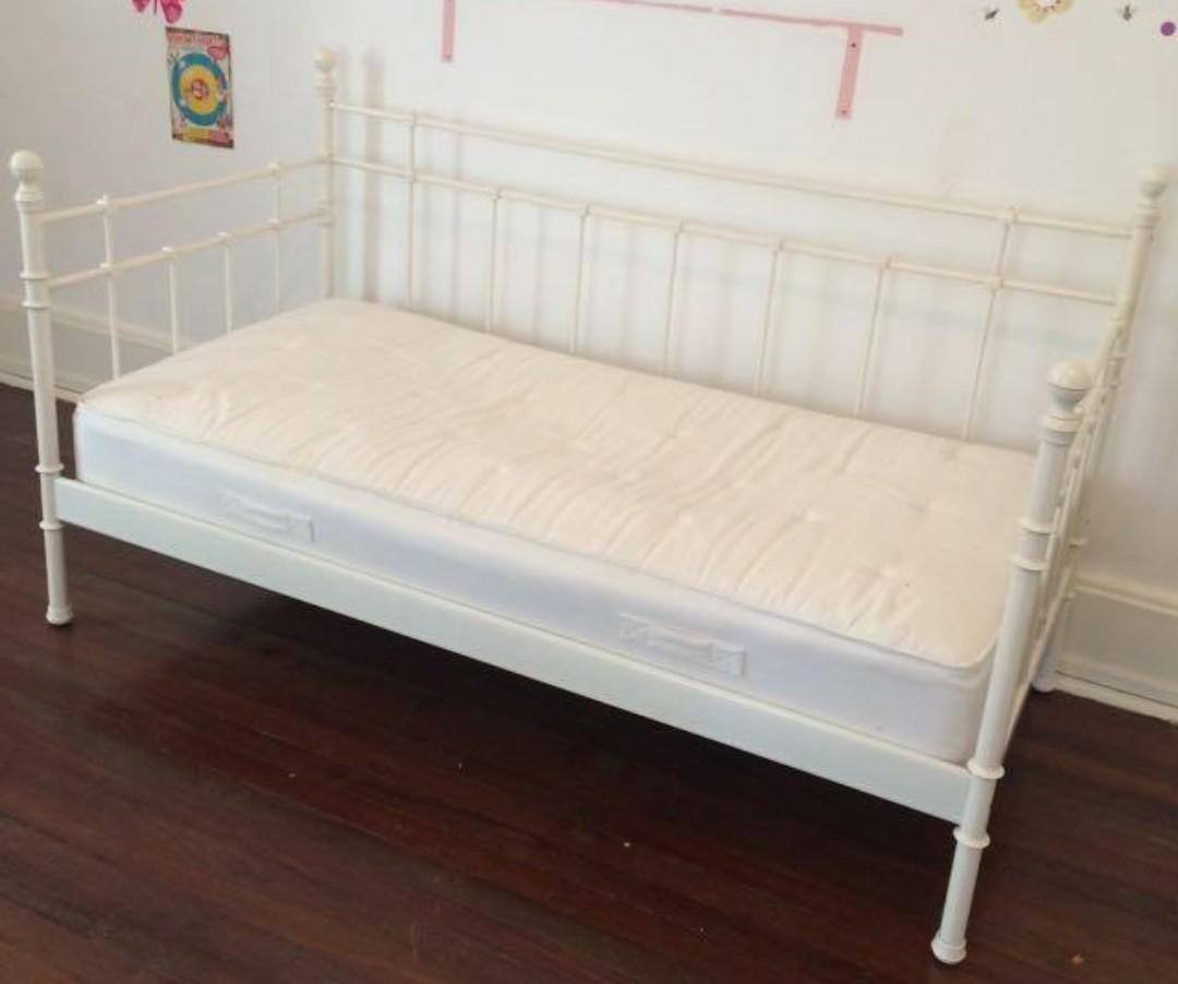 Ikea Wrought Iron White bed, Furniture & Home Living, Furniture, Bed
