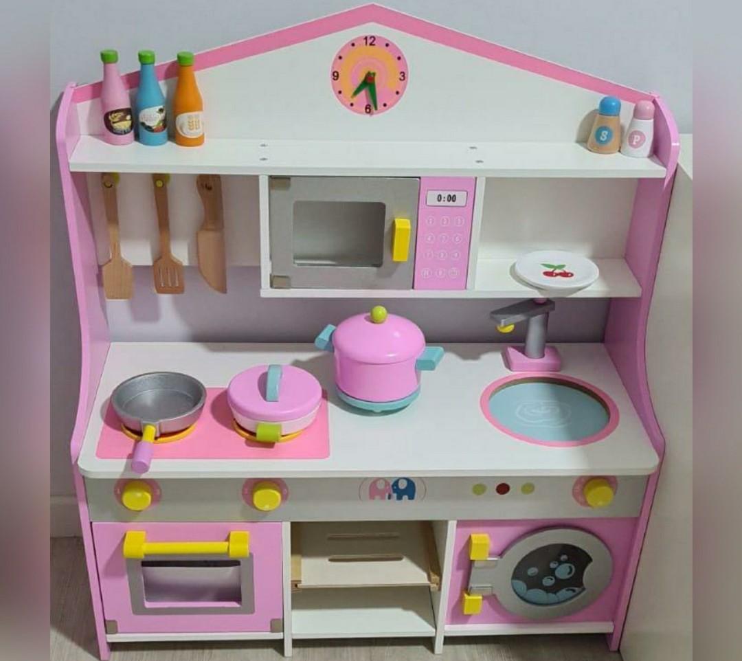 Japanese Kitchen Msn17074 Children Kids Pretend Role Play Cooking Kitchen Wooden Wood Toys Babies Kids Toys Walkers On Carousell