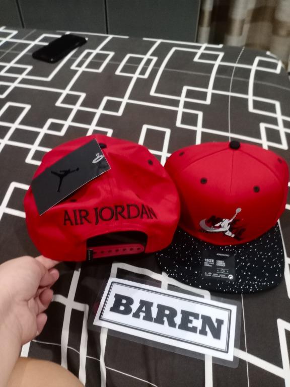 jordan cap black red
