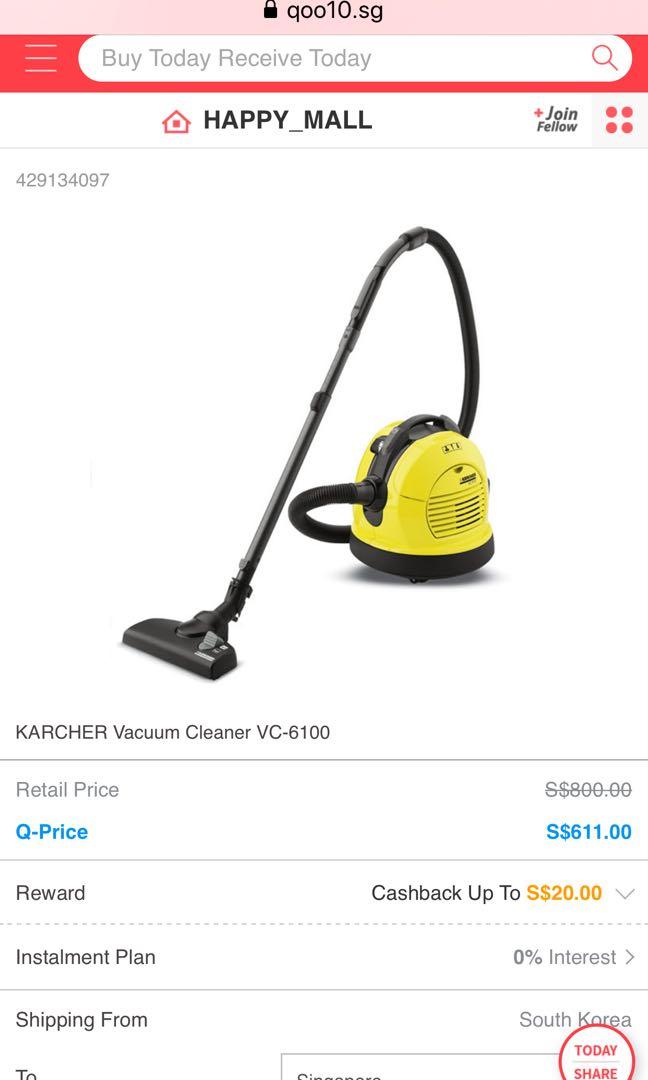Karcher vacuum cleaner (Germany), TV & Home Appliances, Vacuum Cleaner