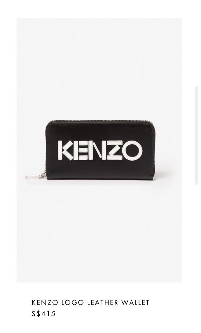 KENZO Black Long Wallet, Luxury, Bags & Wallets on Carousell