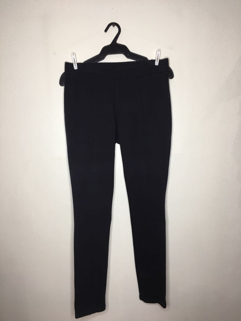 Uniqlo Women Black Ponte Leggings Pants 