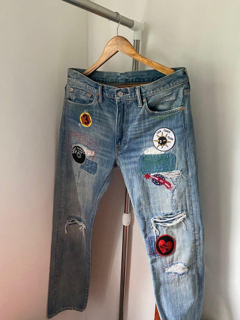 Levi's 513 patch, Men's Fashion, Bottoms, Jeans on Carousell